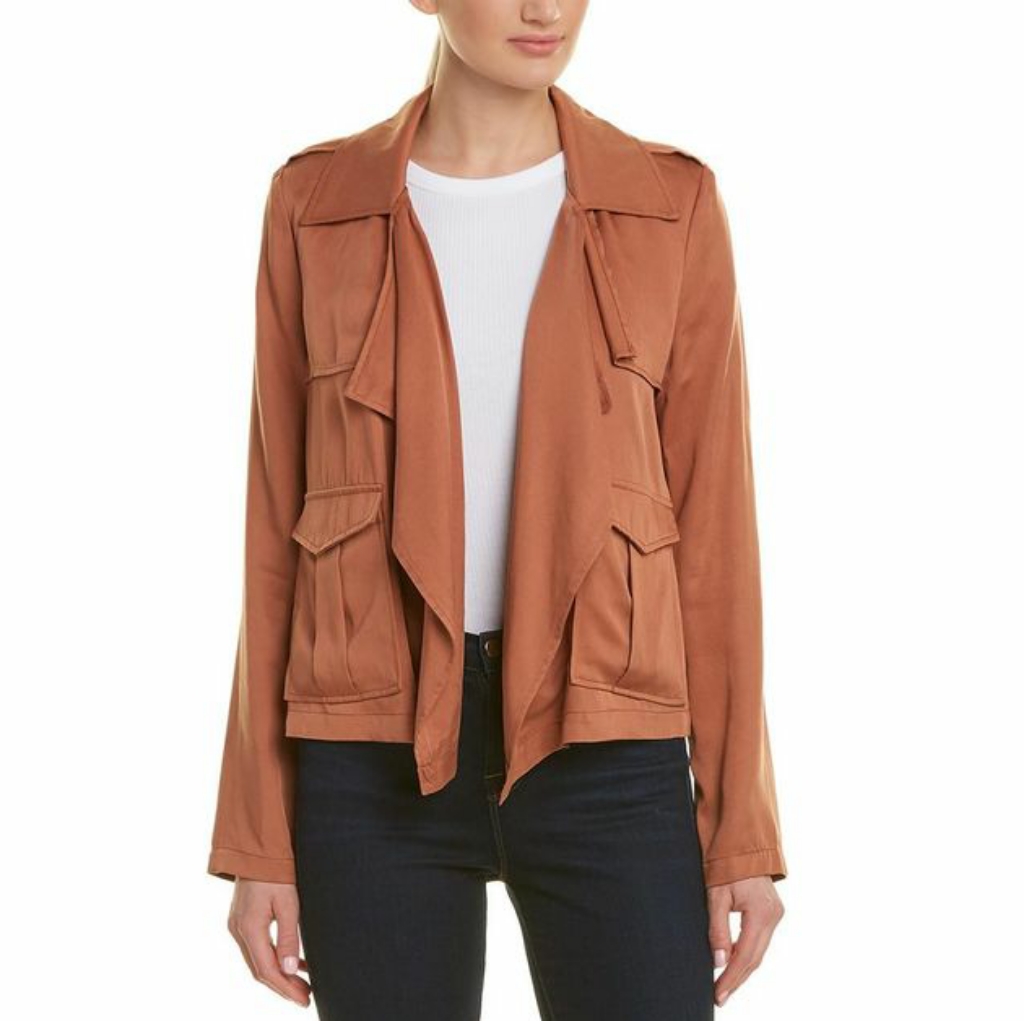 Nwt Bagatelle Orange Drape Utility Jacket